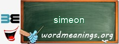 WordMeaning blackboard for simeon